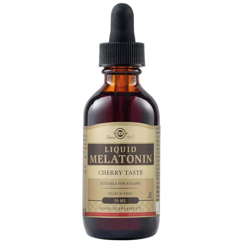 SOLGAR Liquid Melatonin για την Αντιμετώπιση της Αϋπνίας με Γεύση Κεράσι 59ml