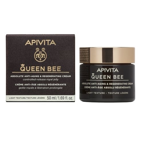 Apivita Queen Bee Absolute Anti Aging & Regenerating Cream Κρέμα Προσώπου Απόλυτης Αντιγήρανσης και Αναγέννησης Ελαφριάς Υφής, 50ml