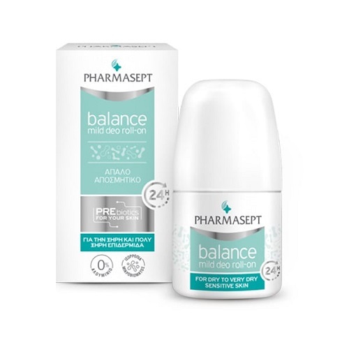 Pharmasept Balance Mild Deo Roll-On Αποσμητικό Κρεμώδους Υφής για Ευαίσθητες Επιδερμίδες και μη Ανεκτικό Δέρμα, 50ml