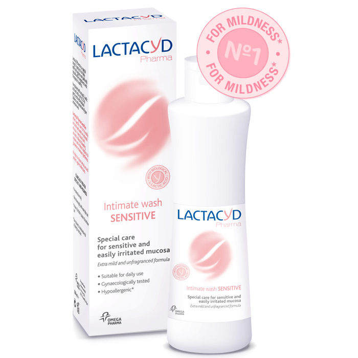 Lactacyd Pharma Sensitive Ήπιο Καθαριστικό Ευαίσθητης Περιοχής, 250ml